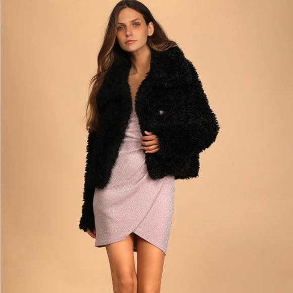 lulus black teddy jacket - Picture 4 of 4